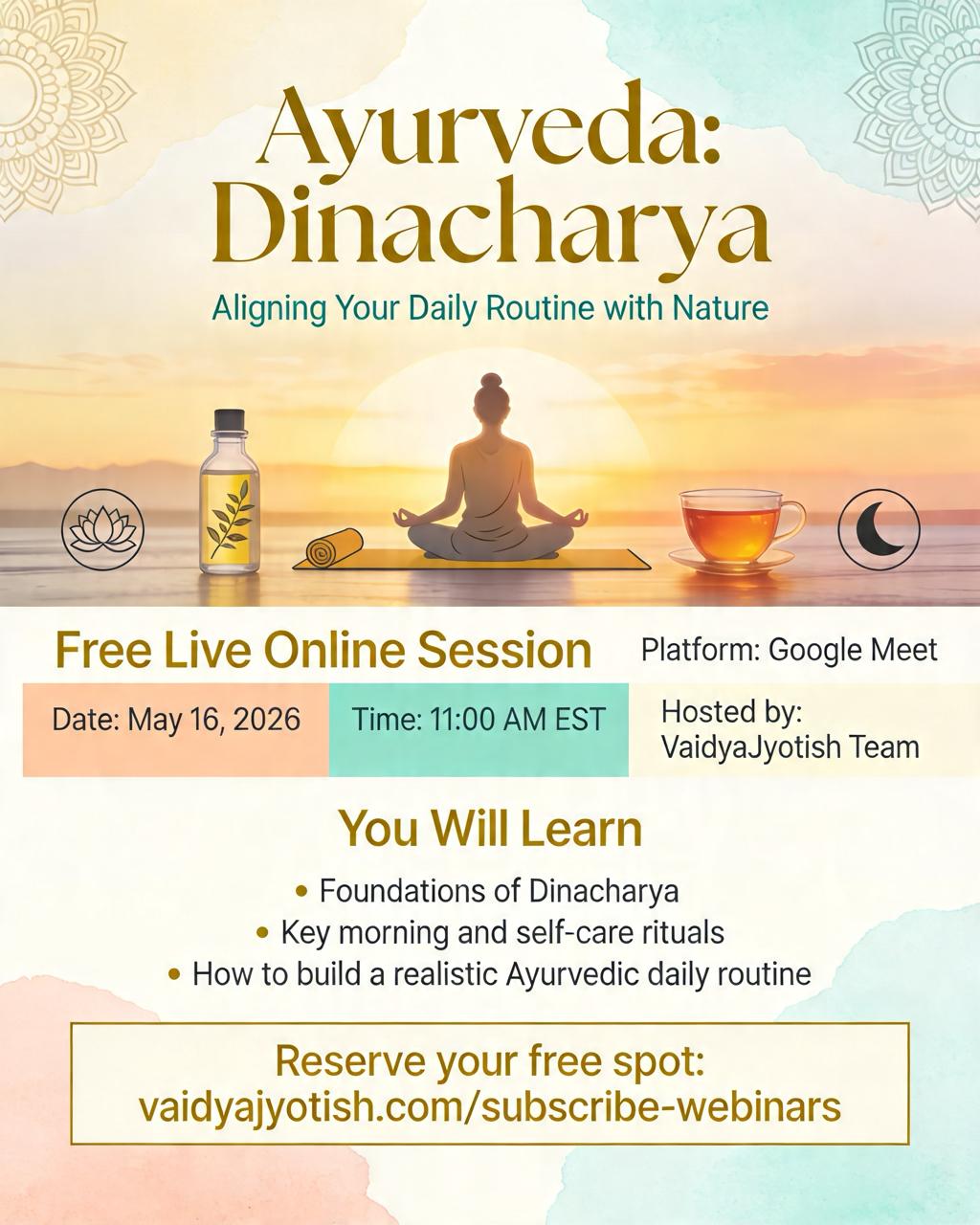 Ayurveda Online Webinar Dinacharya (Daily routine) 🇺🇸